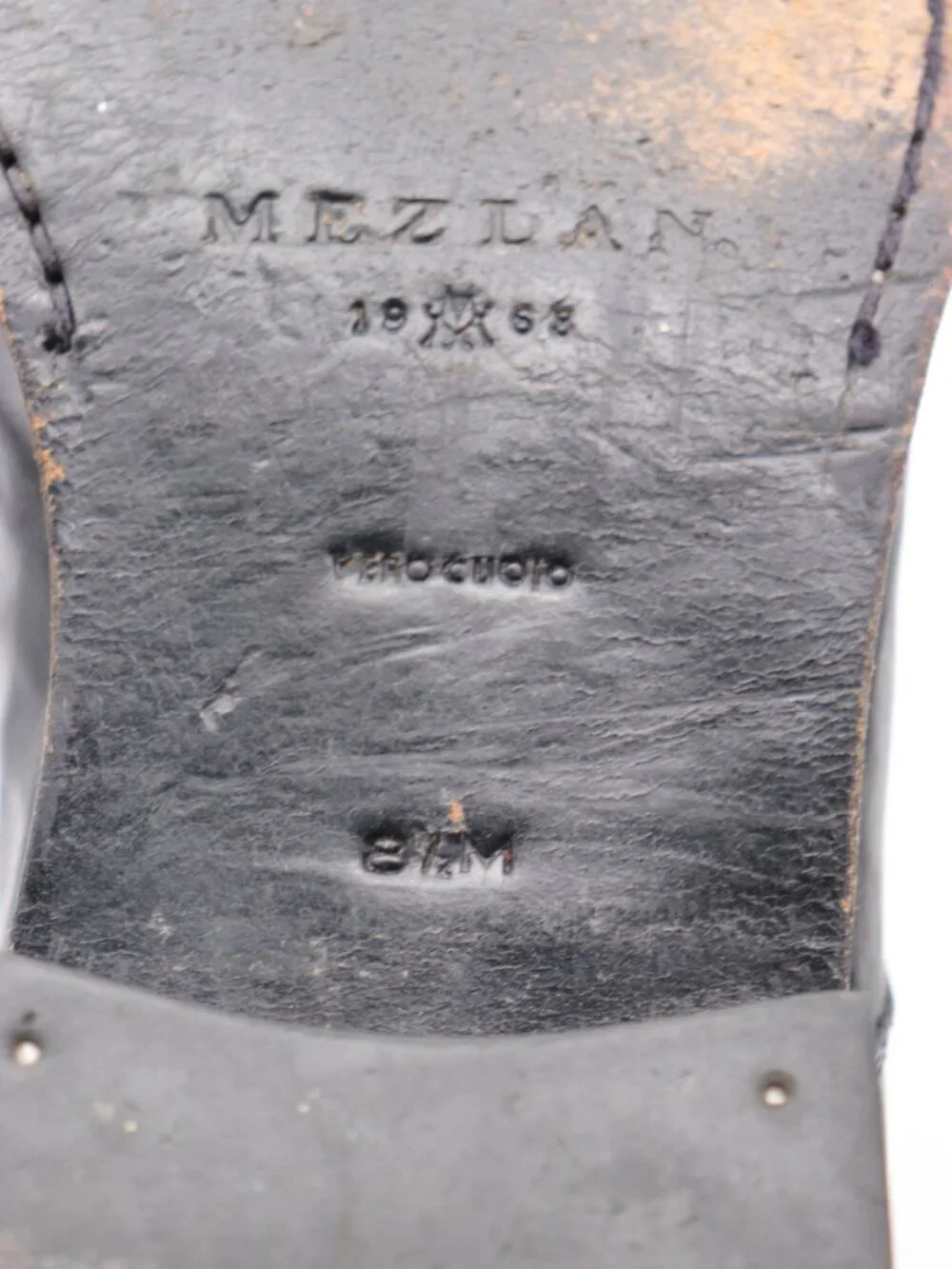 Mezlan Black Leather Men's Size 8.5 M Derby Oxford Dress Shoes Lace Up